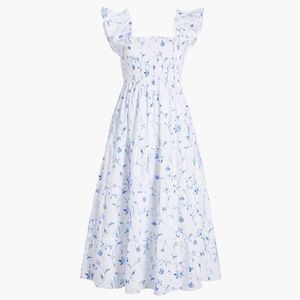 Hill House Ellie Nap Dress Blue Botanical NWT